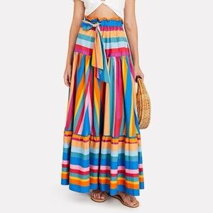 FARM RIO STRIPED SCARF MAXI SKIRT - SZ L - NWT